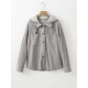 Women'S Plus Size Hooded Color Block Corduroy Jacket